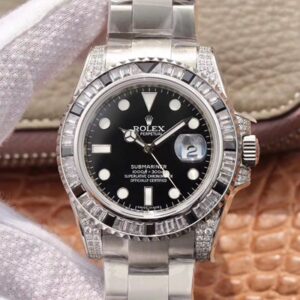 Replica Rolex Submariner Date 116610LN Diamond Customized Edition GS Factory Black Dial