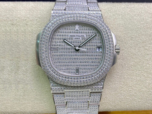 Replica Patek Philippe Nautilus 5719/10G-010 PPF Factory V4 Silver Diamond