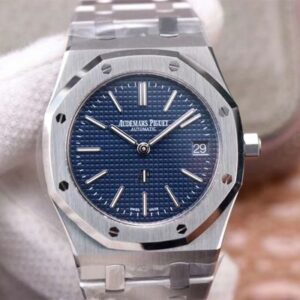 Replica Audemars Piguet Royal Oak Jumbo”Extra-Thin 15202ST.OO.1240ST.01 ZF Factory Blue Dial