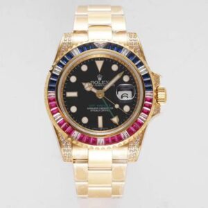 Replica Rolex GMT Master II 116758 SAru-78208 ROF Factory Black Dial