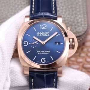 Replica Panerai Luminor Marina Goldtech PAM01112 VS Factory Blue Dial