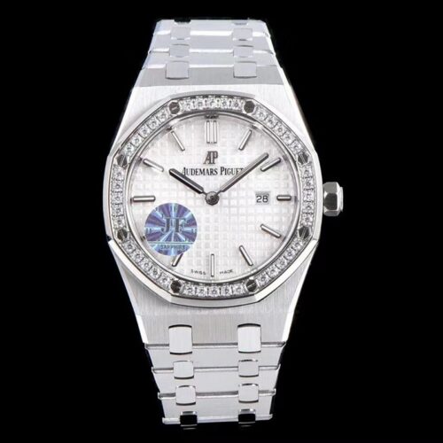 Replica Audemars Piguet Royal Oak Quartz 67651ST.ZZ.1261ST.01 JF Factory White Dial