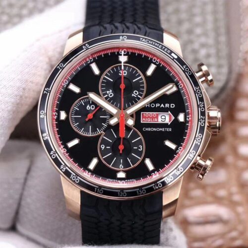 Replica Chopard Classic Racing Mille Miglia GTS Chronograph 161293-5001 V7 Factory Black Dial