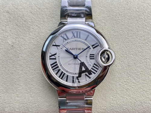 Replica Ballon Bleu De Cartier 33MM W6920071 V6 Factory Stainless Steel White Dial