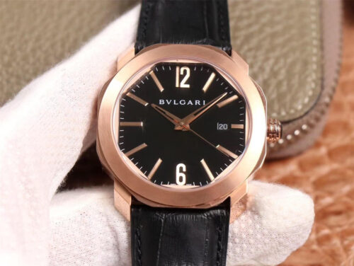 Replica Bvlgari Octo 101963 BGOP41BGLD BV Factory Rose Gold Black Dial