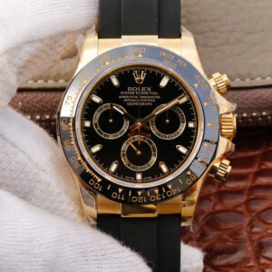 Replica Rolex Daytona Cosmograph M116518ln-0043 JH Factory Black Strap