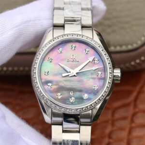 Replica Omega Seamaster 231.15.34.20.57.001 Aqua Terra 150M 3S Factory Diamond-Set Bezel