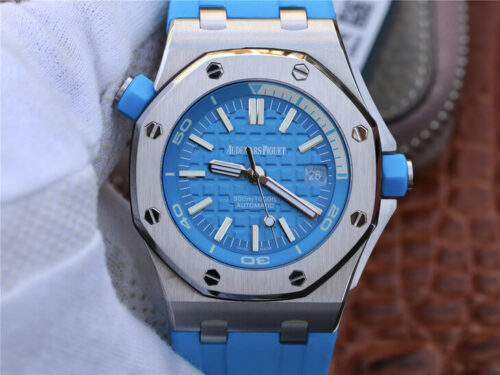 Replica Audemars Piguet Royal Oak Offshore Diver 15710ST.OO.A032CA.01 JF Factory Blue Strap