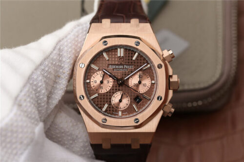 Replica Audemars Piguet Royal Oak Chronograph 26331OR.OO.D821CR.01 OM Factory Brown Strap