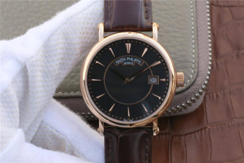 Replica Patek Philippe Calatrava ZF Factory Brown Strap