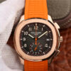 Replica Patek Philippe Aquanaut 5968A-001 Orange Rubber Strap