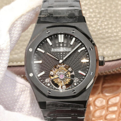 Replica Audemars Piguet Royal Oak Tourbillon 26522CE.OO.1225CE.01 R8 Factory Black Strap