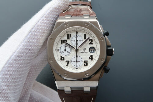 Replica Audemars Piguet Royal Oak Offshore 26170ST.OO.D091CR.01 JF Factory Brown Strap