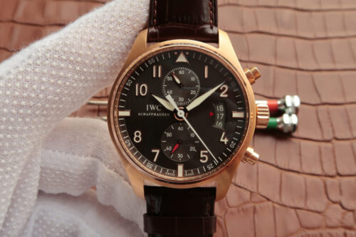 Replica IWC Pilot IW387802 ZF Factory Brown Strap