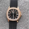 Replica Patek Philippe Aquanaut PPF Factory Black Rubber Strap