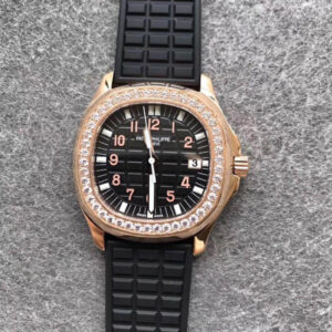 Replica Patek Philippe Aquanaut PPF Factory Black Rubber Strap