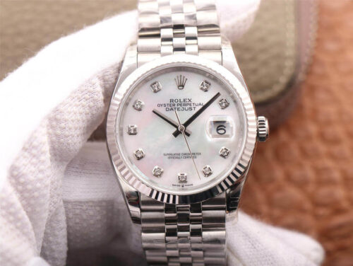 Replica Rolex Datejust M126234-0019 EW Factory Diamond-Set Bezel