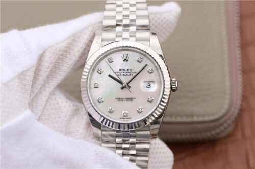 Replica Rolex Datejust M126334-0020 EW Factory Diamond-Set Dial