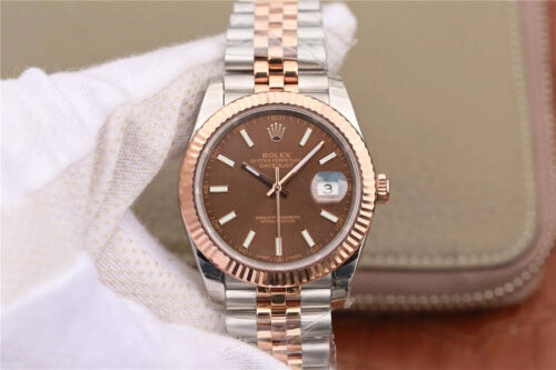 Replica Rolex Datejust M126331-0002 EW Factory Brown Dial