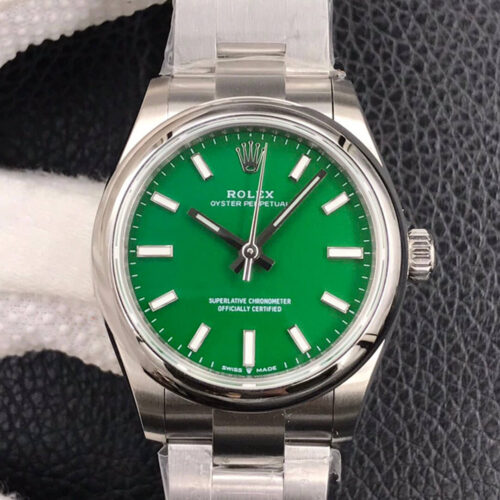 Replica Rolex Oyster Perpetual M277200-0006 31MM EW Factory Green Dial