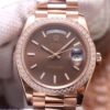 Replica Rolex Day Date M228345RBR-0005 EW Factory Diamond-Set Bezel