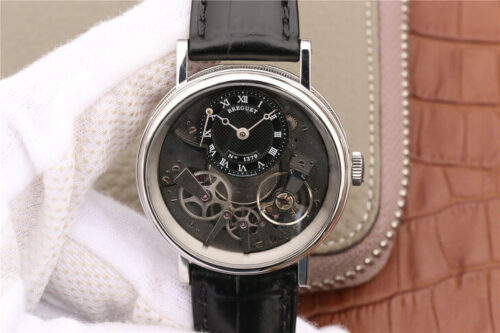 Replica Breguet Tradition 7057BB/G9/9W6 Black Strap