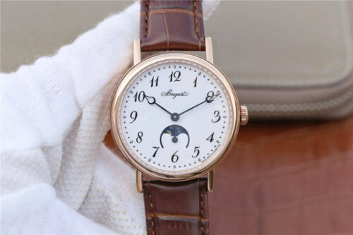 Replica Breguet Classique Moonphase 9087BB TW Factory Brown Strap