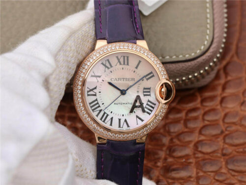 Replica Ballon Bleu De Cartier WE902066 V6 Factory Diamond-Set Bezel