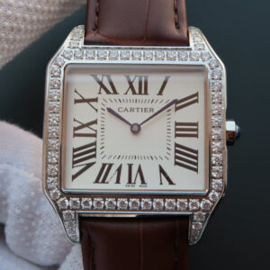 Replica Cartier Santos WH100651 V6 Factory Brown Strap