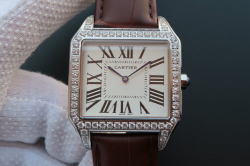 Replica Cartier Santos WH100651 V6 Factory Brown Strap