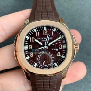 Replica Patek Philippe Aquanaut 5164R-001 GR Factory Brown Strap