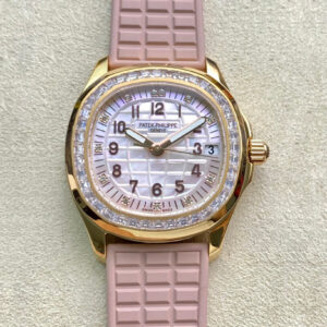 Replica Patek Philippe Aquanaut 5072R-001 PPF Factory Pink Rubber Strap