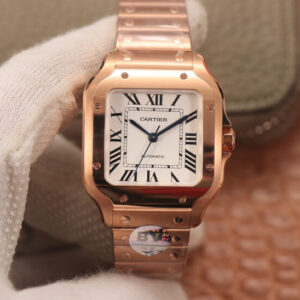 Replica Cartier De Santos WSSA0010 BV Factory Rose Gold Case