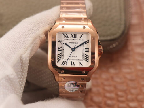 Replica Cartier De Santos WSSA0010 BV Factory Rose Gold Case