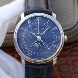 Replica Blancpain Villeret 6654-1529-55B OM Factory Dark Blue Strap