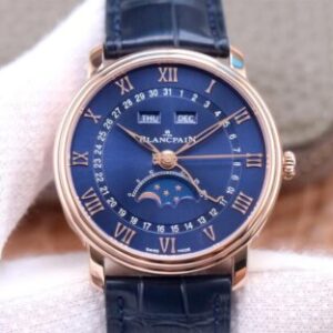 Replica Blancpain Villeret 6654-3640-55 OM Factory Blue Strap