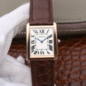 Replica Cartier Tank W5200025 K11 Factory Brown Strap