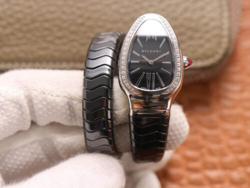 Replica Bvlgari Serpenti BV Factory Black Dial