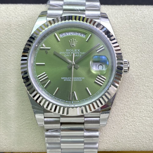 Replica Rolex Day Date M228239-0033 EW Factory Stainless Steel Strap