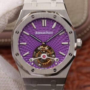 Replica Audemars Piguet Royal Oak Tourbillon 26522ST.OO.1220ST.01 JF Factory Purple Dial