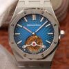 Replica Audemars Piguet Royal Oak Tourbillon 26522TI.OO.1220TI.01 JF Factory Blue Dial