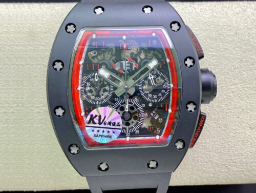 Replica Richard Mille RM011 KV Factory Rubber Strap