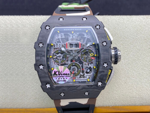 Replica Richard Mille RM-011 KV Factory Rubber Strap