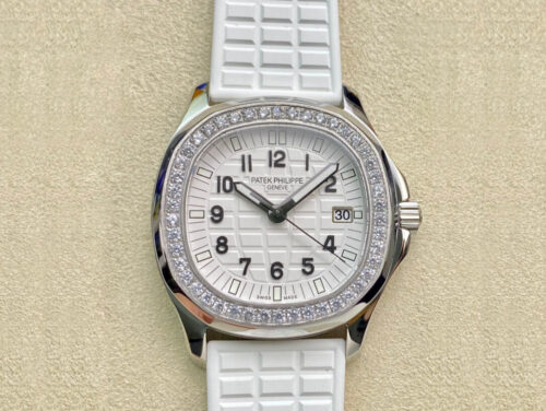 Replica Patek Philippe Aquanaut 5067A-024 Quartz Movement PPF Factory White Rubber Strap