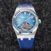 Replica Audemars Piguet Royal Oak Tourbillon R8 Factory Blue Rubber Strap