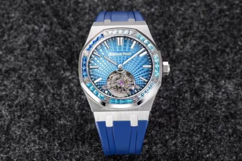 Replica Audemars Piguet Royal Oak Tourbillon R8 Factory Blue Rubber Strap