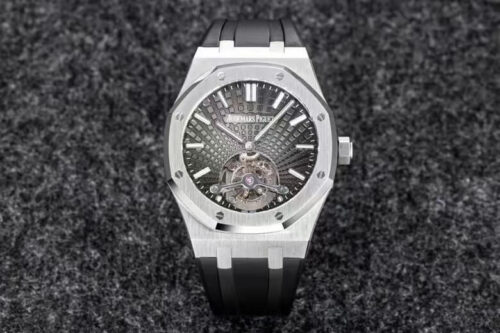 Replica Audemars Piguet Royal Oak Tourbillon R8 Factory Black Strap