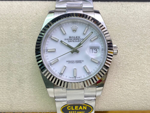 Replica Rolex Datejust M126334-0009 Clean Factory White Dial