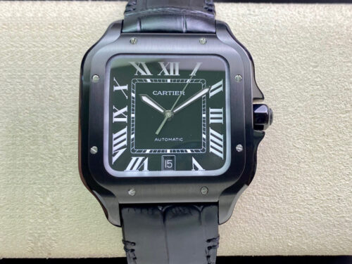 Replica Cartier Santos WSSA0039 GF Factory Black Strap