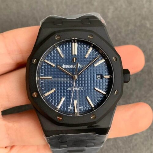 Replica Audemars Piguet Royal Oak 15400 DLC Version ZF Factory Blue Dial